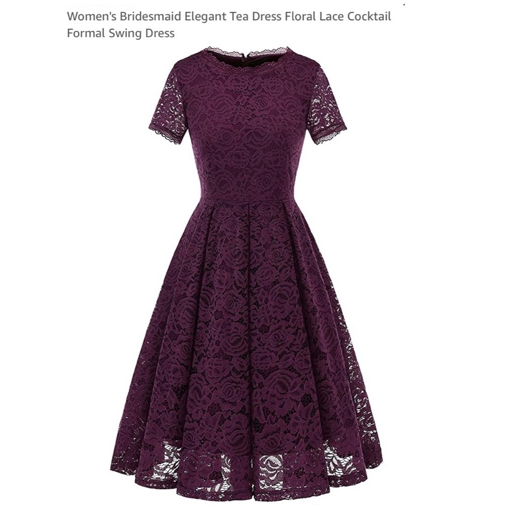 ✨Bridesmaid floral lace cocktail dress✨